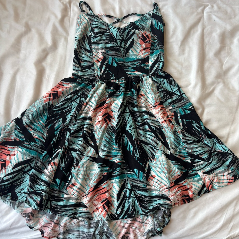 Tropical Print Mini Dress